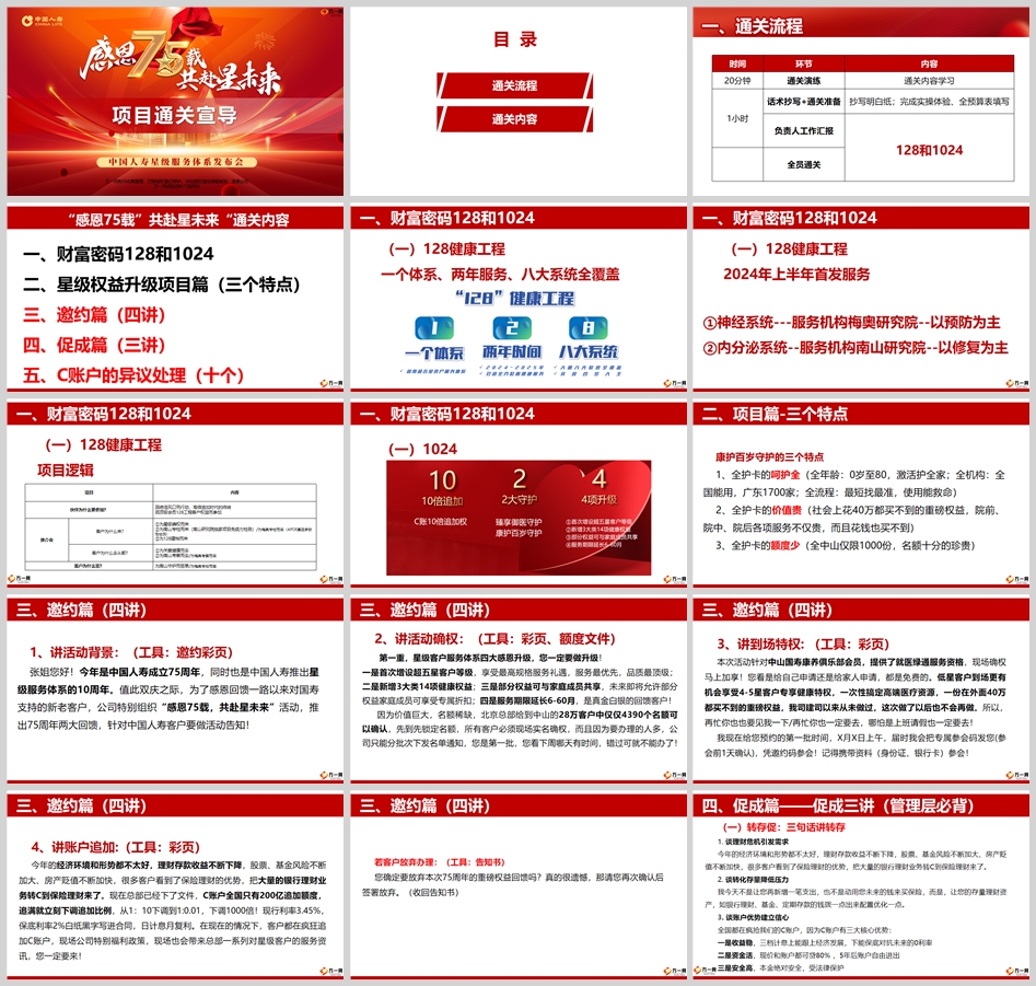 中国人寿星级服务体系项目鑫耀鸿图通关流程内容25页.pptx